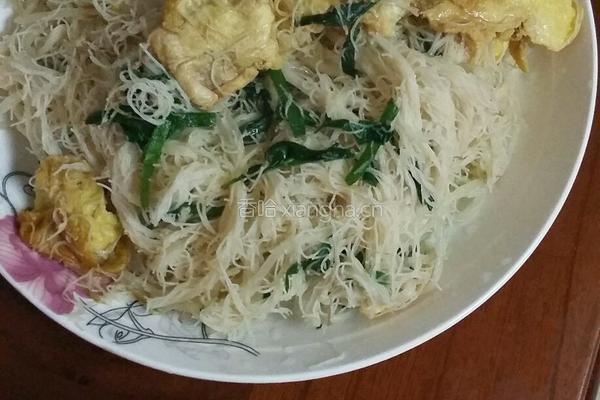 豆桨炒米粉的做法图解3