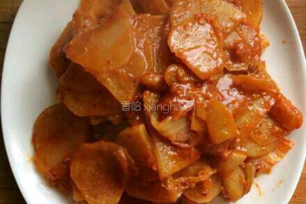辣白菜炒土豆片的做法图解6