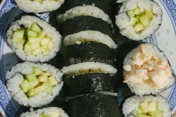 紫菜包饭配大虾沙拉的做法图解7