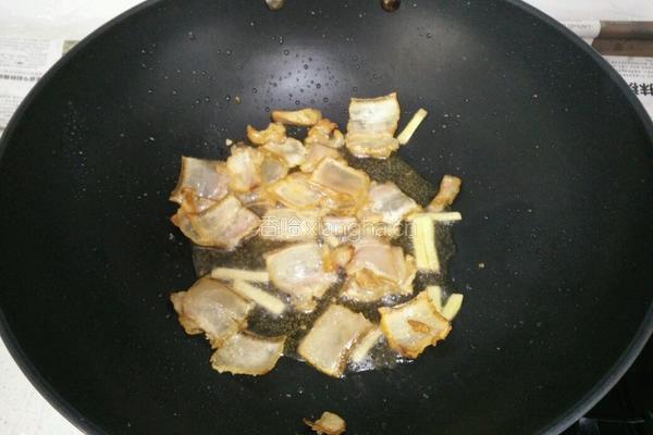 荷兰豆炒腊肉的做法图解7