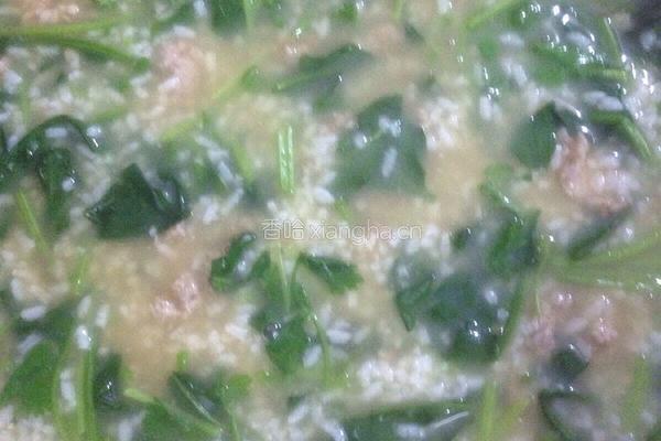 肉末菠菜粥