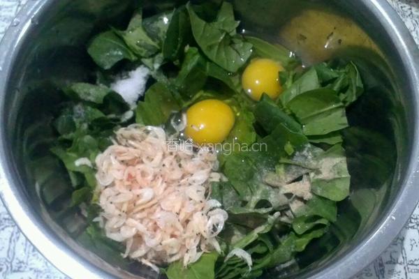 米饭菠菜饼的做法图解4