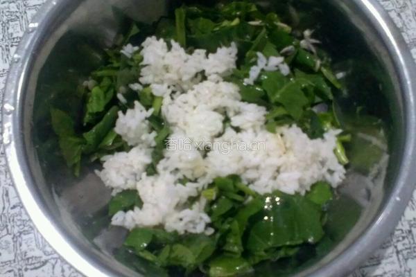 米饭菠菜饼的做法图解5
