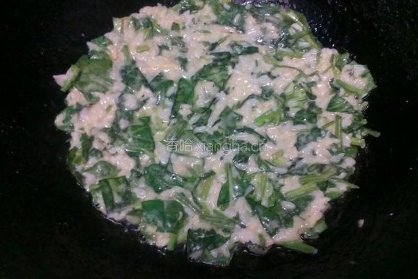 米饭菠菜饼的做法图解9