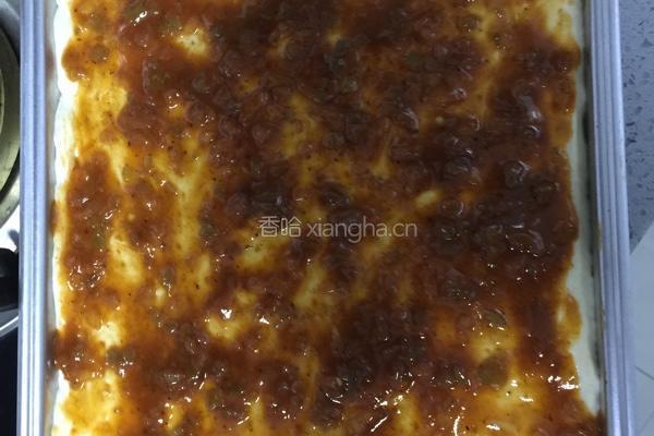 新奥尔良鸡肉鲜虾披萨的做法图解3