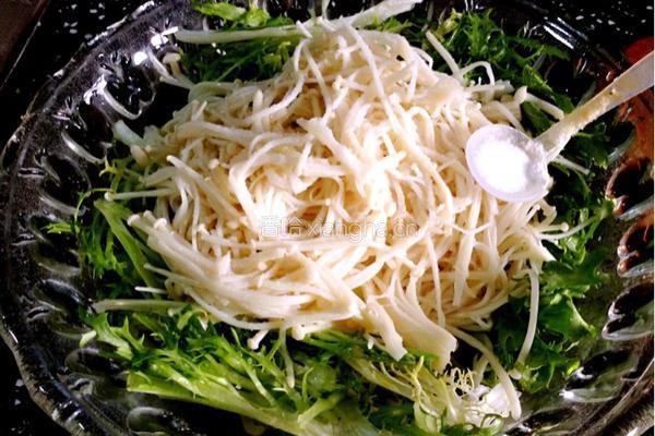 苦菊拌金针菇的做法图解6
