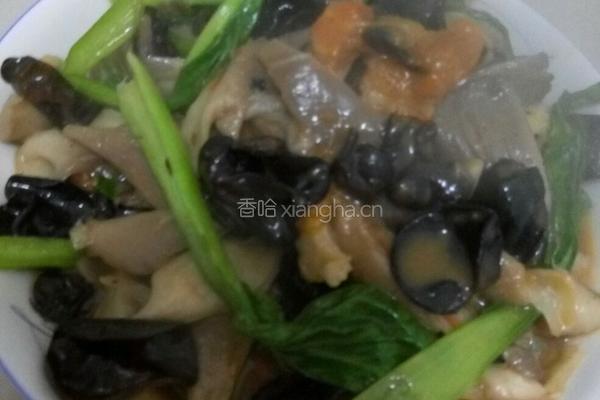 平菇炒木耳的做法图解8