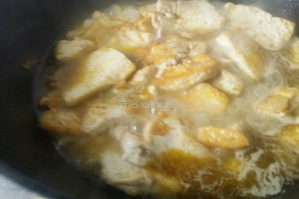 干贝，鲜虾焖豆腐。的做法图解2