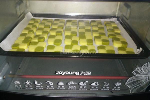 抹茶原味棋格脆饼的做法图解4