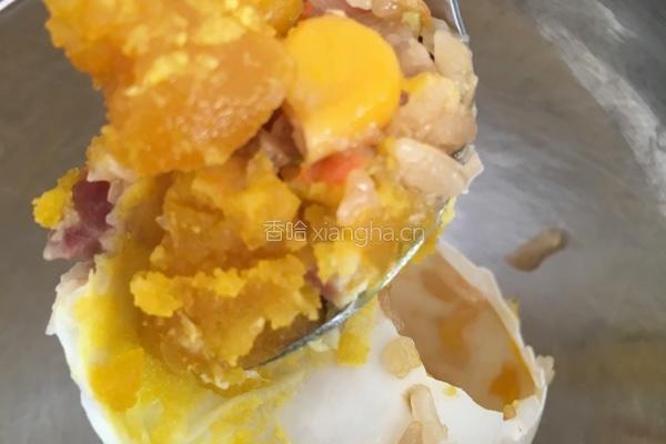 咸蛋黄蒸糯米肉的做法图解9