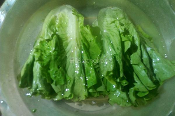 蚝汁生菜的做法图解2