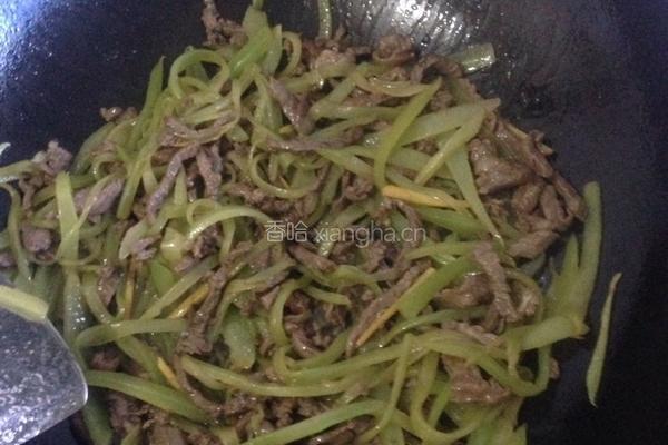 莴笋炒牛肉丝的做法图解6