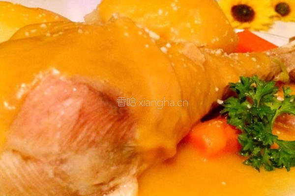 土豆炖火鸡腿的做法图解12