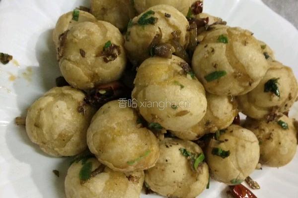 盐酸菜炒汤圆的做法图解5