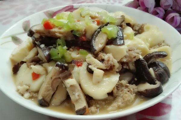 肉末蘑菇烧日本豆腐的做法图解9