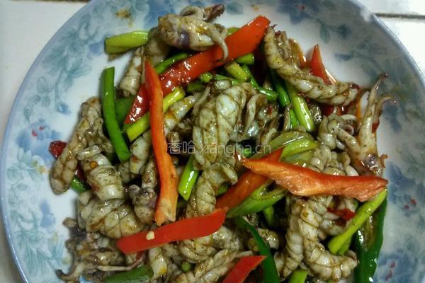 蒜苔炒鱿鱼的做法图解6