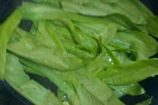 肉酱汁浇麦菜的做法图解3