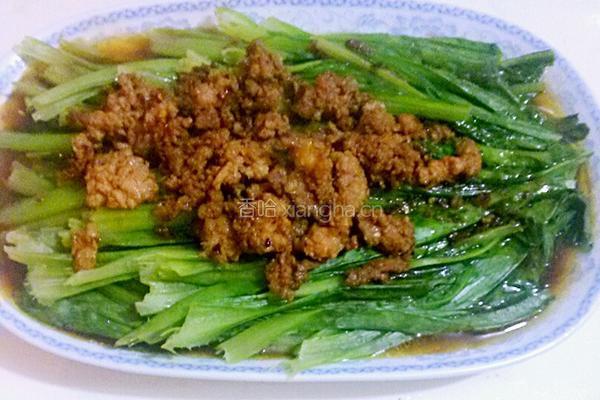 肉酱汁浇麦菜的做法图解10