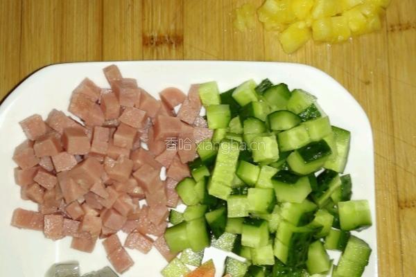 菠萝炒饭的做法图解3