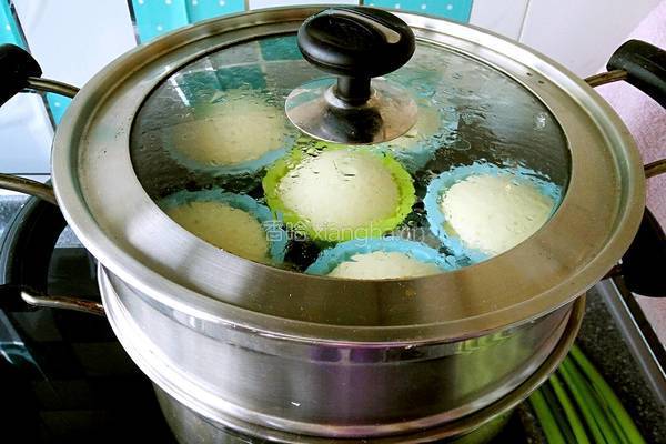 玫瑰花蒸蛋糕的做法图解9