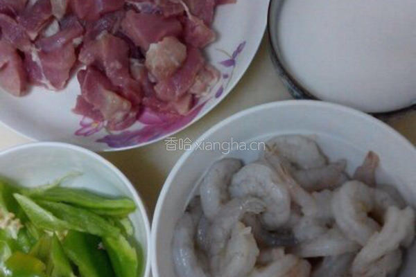 溜双段（肉段和虾段）的做法图解1