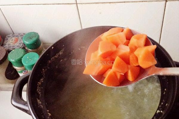 马蹄胡萝卜粥的做法图解5