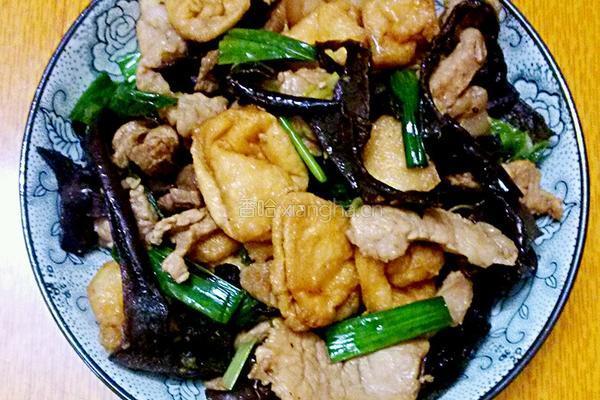 豆腐木耳炒肉的做法图解14