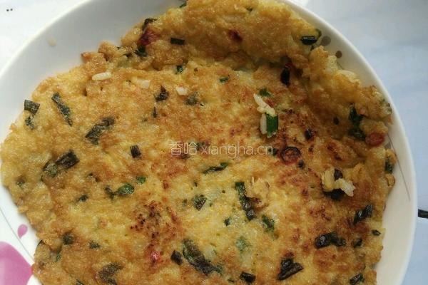 米饭鸡蛋饼的做法图解7
