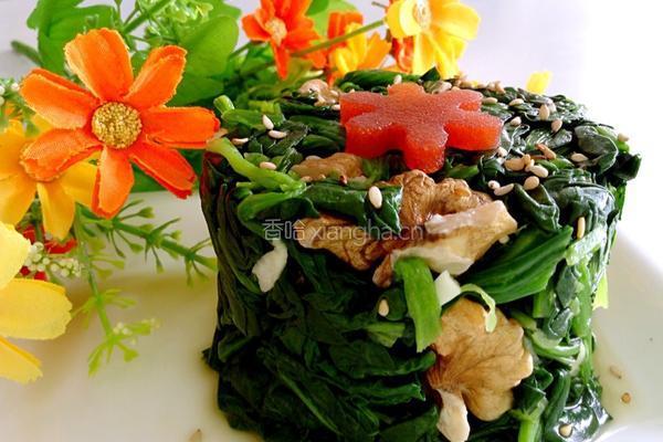 香拌核桃菠菜塔的做法图解9
