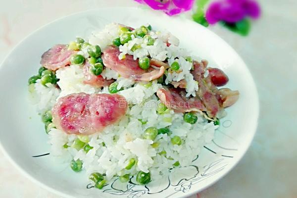 腊肠豌豆饭的做法图解10