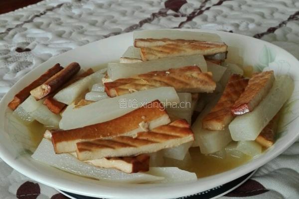 豆腐干炒白萝卜的做法图解11