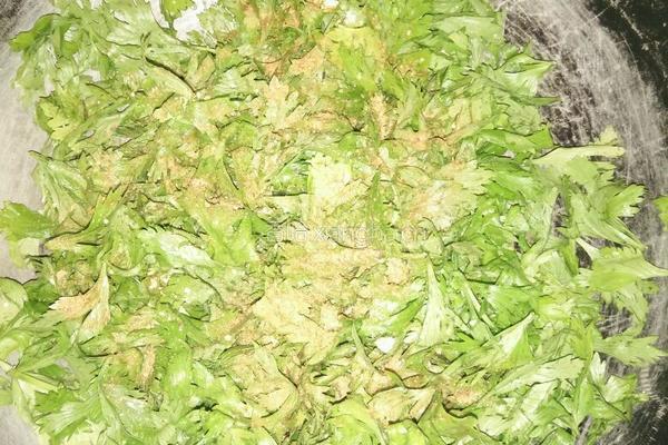 蒸芹菜叶的做法图解1
