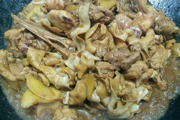 鸭肉鸭肠焖酸豆角的做法图解7