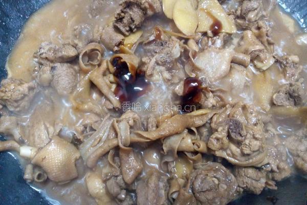 鸭肉鸭肠焖酸豆角的做法图解9