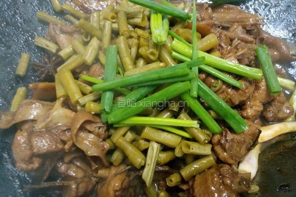 鸭肉鸭肠焖酸豆角的做法图解11