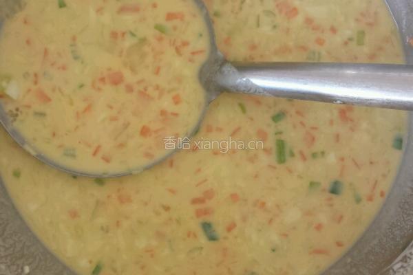 胡萝卜西胡煎饼的做法图解1