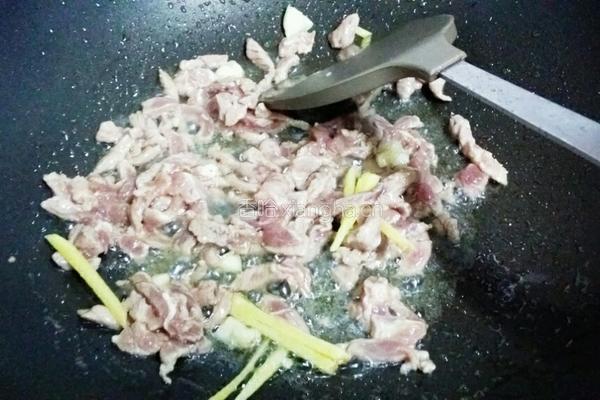 萝卜芥菜丝炒肉的做法图解3