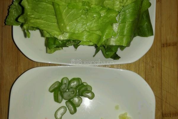 蒜香油麦菜的做法图解1