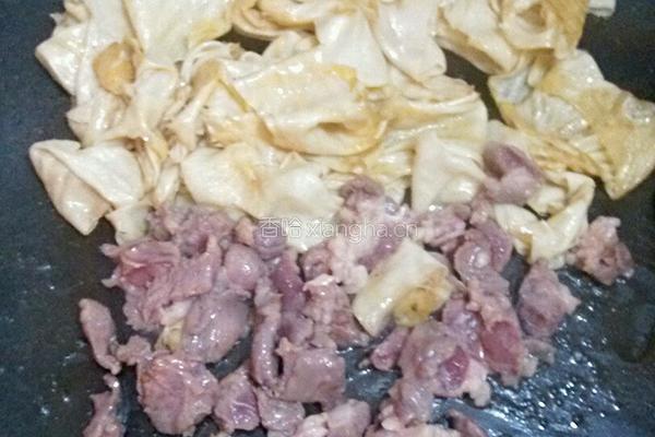 豆腐皮炒肉的做法图解7