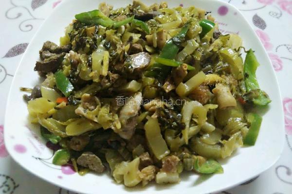 炒酸菜鸡杂的做法图解11