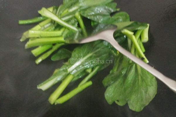 蒜蓉油菜花的做法图解2