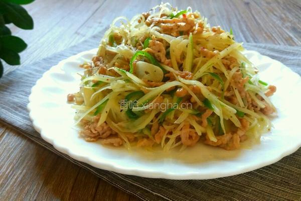 青椒土豆炒肉丝
