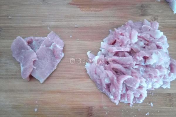 茭白肉丝的做法图解3