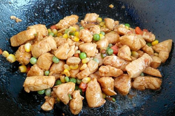 酱爆什锦鸡丁的做法图解7
