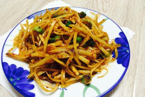 凉拌苤蓝丝的做法图解5