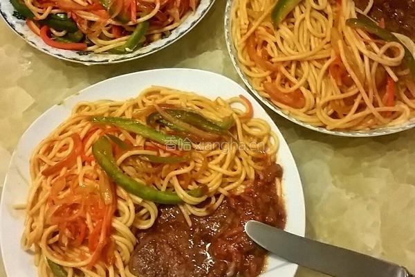 煎牛扒+茄汁意粉的做法图解8