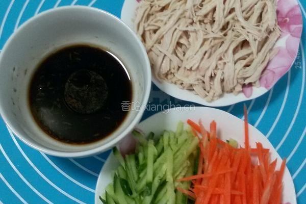 凉拌鸡丝米线的做法图解4