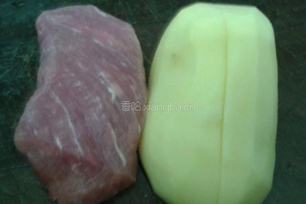 瘦肉土豆片的做法图解1