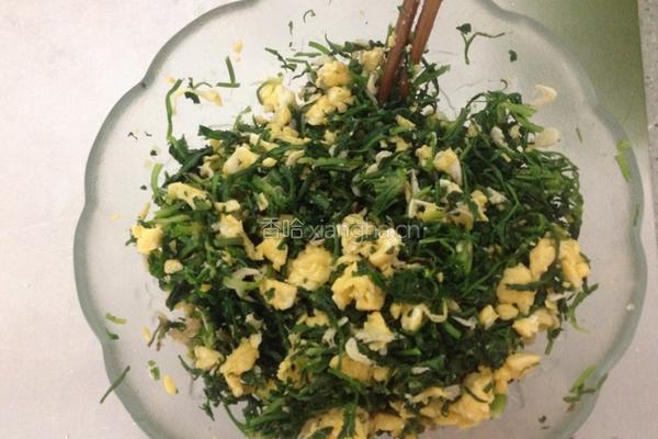 荠菜鸡蛋发面饼的做法图解5