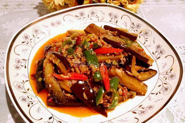 肉沫炒茄条的做法图解9